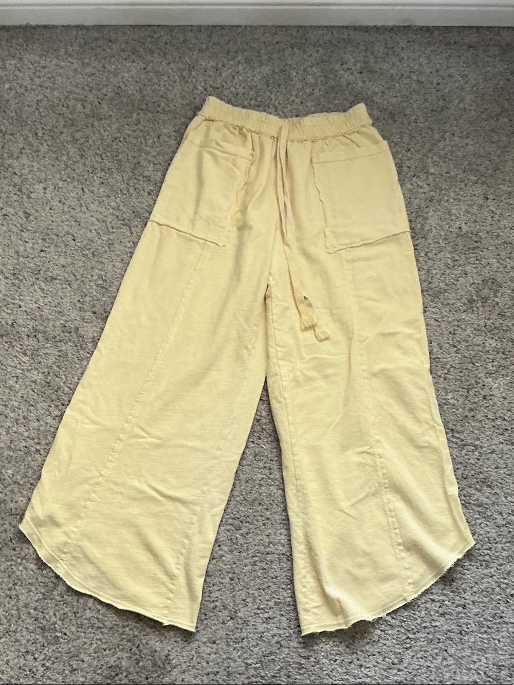 J. Her Wide-Leg Pants ~ Light Yellow - Picture 2 of 8